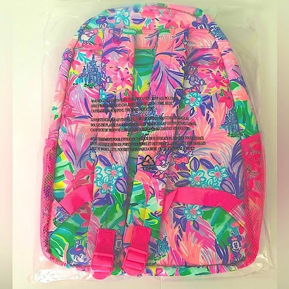 NWT Lilly Pulitzer X Disney Parks Dreamin' Pink Full Size Backpack Limited Ed - Picture 2 of 9